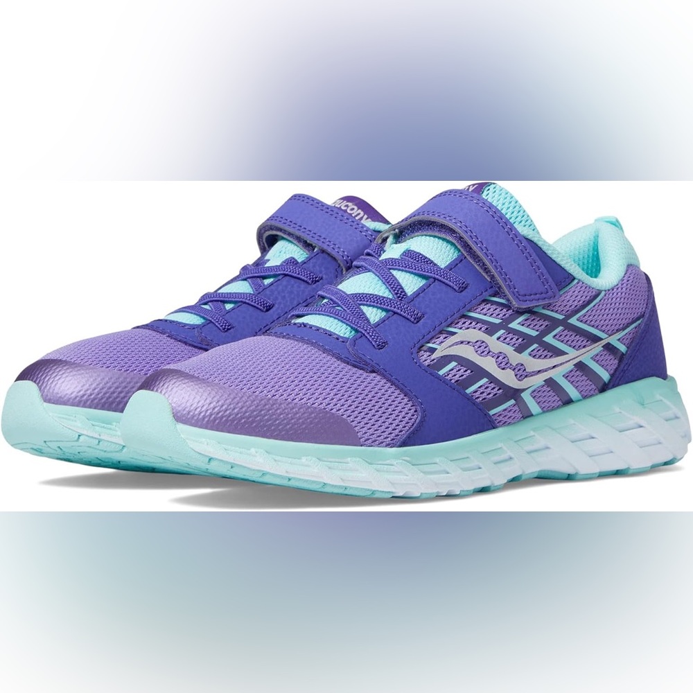 Size 12 Toddler Saucony Kids' Purple and Aqua Sneakers